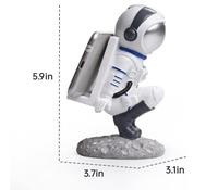 Support universel d'astronaute, en résine, pour téléphone portable, tablette, bureau, mignon