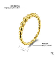 Beimai OEM chapado en oro rosa clásico bola de acero inoxidable anillo de mujer Popular Simple sin decoloración