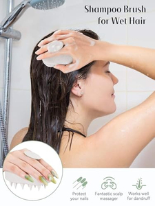 Oferta Especial: Set de Peine de Paja de Trigo de Dientes Anchos, Peine Iónico para Peluquería y Champú, Cepillo de Silicona para Masaje y Limpieza para el Hogar - Product Image 3