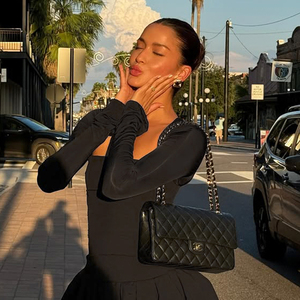 Robe élégante et sexy à col carré, manches bouffantes, coupe ajustée, design plissé, couleur unie, manches longues, mini-robe - Product Image 4