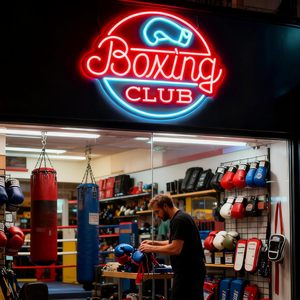 Letreros de Neón LED para Club de Boxeo, con Intensidad Regulable, Alimentación USB, Luz Ambiental, Decoración para Escaparates, Luz Indicadora de Calle, Personalizable - Product Image 4