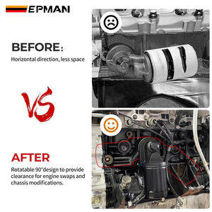 EPMAN Billet Aluminum <strong>Oil</strong> <strong>Filter</strong> <strong>Relocation</strong> Adapter <strong>Kit</strong> for Honda/Acura B/D/H/F/K Series Engines - 90&deg; Rotational EPAA01G263 - Product Image 5