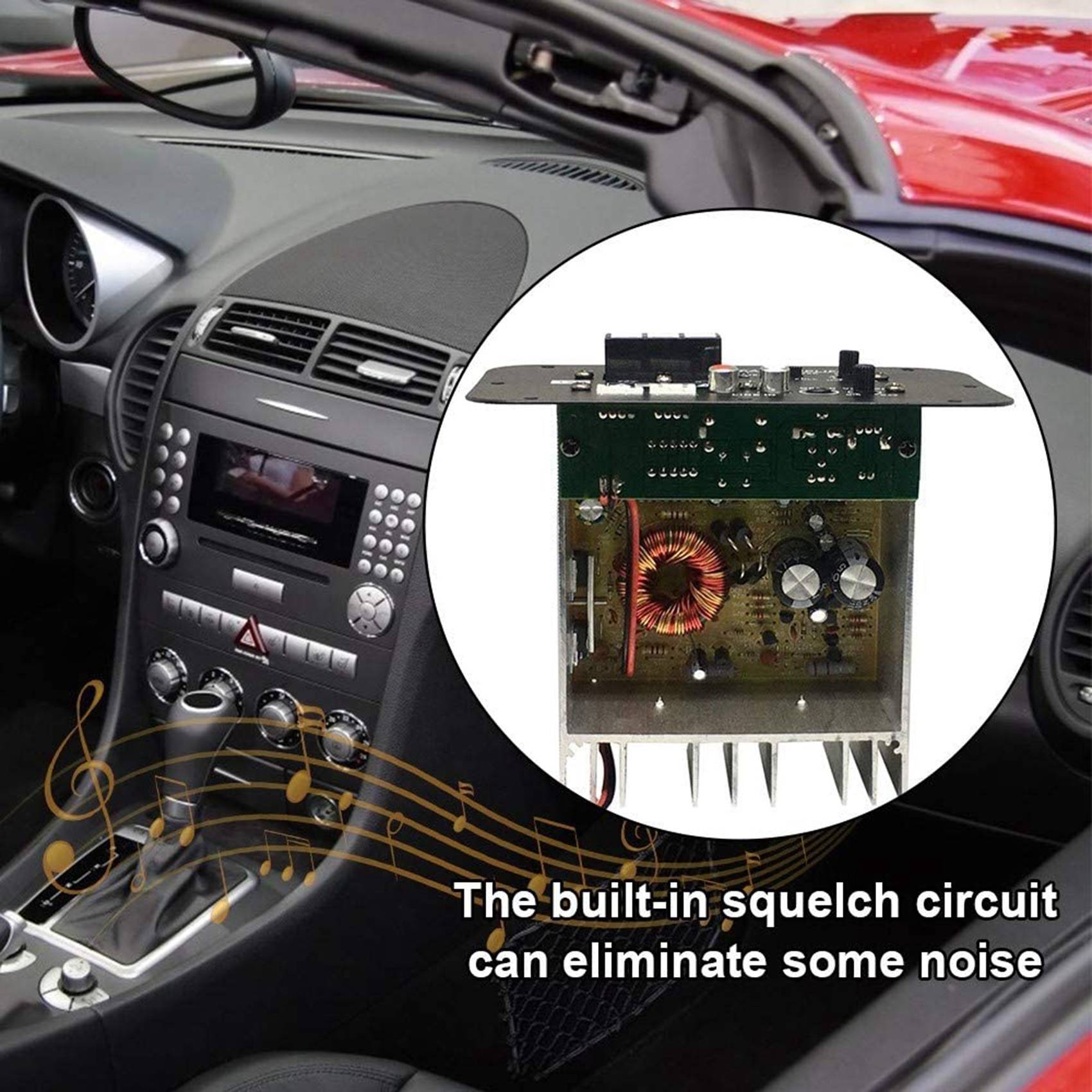 Scheda Amplificatore Subwoofer Per Auto 500W - Alimentazione 12V, Ingresso Audio Esterno, Filtro LPF E Protezioni Integrate - Per HiFi E Bassi Potenti