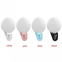 Accessoires pour téléphone portable, éclairage LED pour selfie étanche en ABS+PC, pour diffusion en direct et utilisation avec caméra