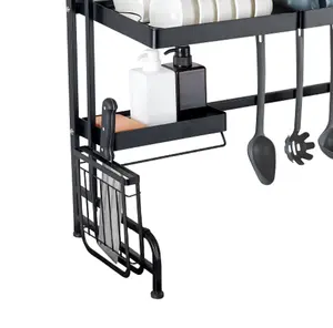 Çok fonksiyonlu ayarlanabilir Metal mutfak lavabo organizatör depolama rafları mutfak bulaşık ve tabaklar kurutma makinesi