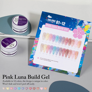 Gel Costruttore Rosa Luna Caixuan, Etichetta Privata, Gel Colorato per Estensione Unghie, Nail Art, 12 Colori - Product Image 3