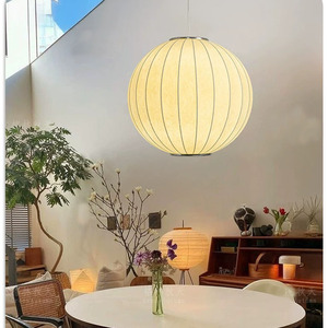 Lampe suspendue en <span class=keywords><strong>papier</strong></span> <span class=keywords><strong>de</strong></span> <span class=keywords><strong>riz</strong></span> Wabi Sabi japonaise, style nordique minimaliste, lampe ronde suspendue, éclairage <span class=keywords><strong>de</strong></span> plafond pour salon - Product Image 1