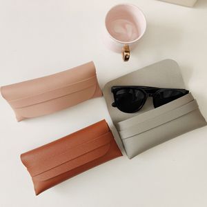 Estuche de Gafas de Cuero Rectangular, Bolsa de Almacenamiento para Lentes, Color Sólido, Portátil, para Gafas de Sol - Product Image 4