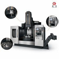 Tour CNC vertical de précision avec refroidissement par pulvérisation du brocheur, bac à copeaux et poignée en cuivre