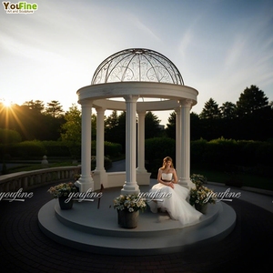 Gazebo <span class=keywords><strong>de</strong></span> pérgola <span class=keywords><strong>de</strong></span> mármol simple para exteriores con decoración comercial - Product Image 6