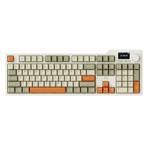 Ajazz ak35i V3 Max RGB không dây USB màu xanh trắng chơi game Bàn phím hot swappable cơ khí Thiết bị chuyển mạch Ba chế độ bàn phím - Product Image 1