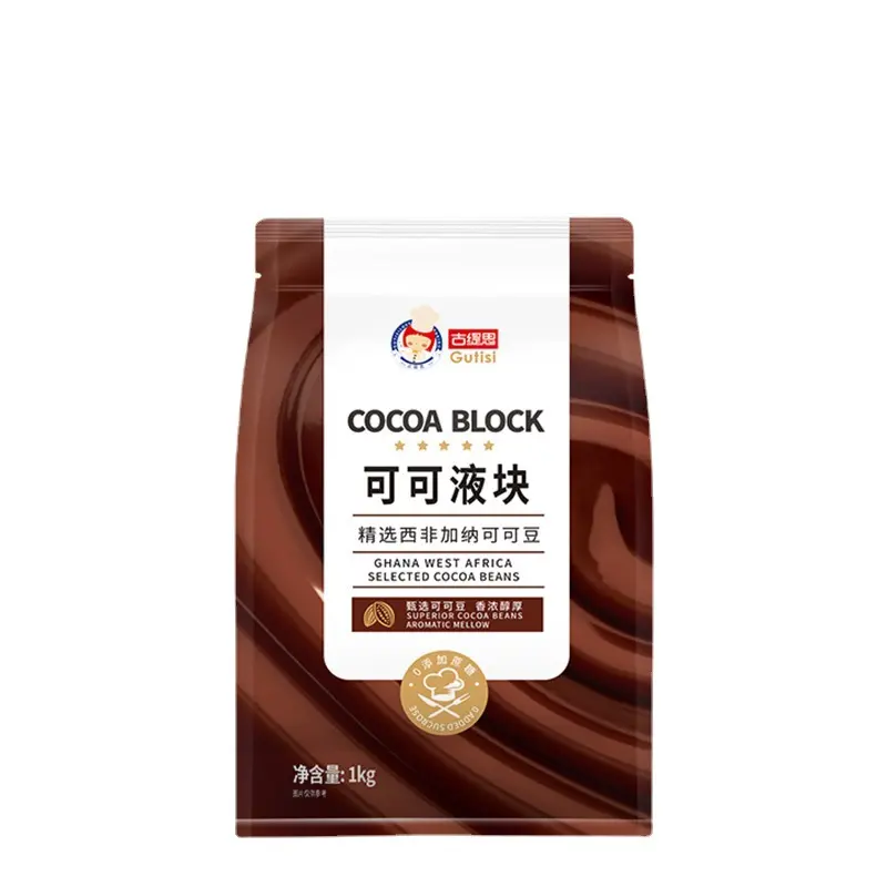 Gutis – blocs liquides de cacao, chocolat noir, sans sucre ajouté, matériaux de cuisson, repas de remplacement, collations de fitness, vente en gros