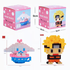 Blocs de construction éducatifs en plastique ABS, compatibles avec les micro-particules, sur le thème de la nature et des animaux mignons de dessins animés - Product Image 4