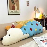 Peluche chiot couché, jouet en peluche doux en coton PP, coussin animal en peluche, chien de dessin animé mignon pour chambre à coucher, cadeau, vente en gros