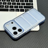 Coque de téléphone en silicone souple et mince avec dissipation thermique et mailles perforées pour iPhone 18 17 16 15 14 13 12 Pro Max 16 Plus – Housse mate rafraîchissante