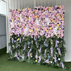 Toile <span class=keywords><strong>de</strong></span> fond murale à dégradé floral, fleurs en soie au toucher réel, décoration <span class=keywords><strong>de</strong></span> mariage à l'église, élégante toile <span class=keywords><strong>de</strong></span> fond <span class=keywords><strong>de</strong></span> rideau <span class=keywords><strong>de</strong></span> fleurs, boutique <span class=keywords><strong>de</strong></span> fleuristes - Product Image 3