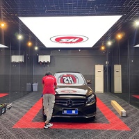 Boîte à lumière LED souple grand format pour garage automobile, sans MOQ, avec logo de salon automobile, pour présentoir de voitures, fabricant de boîtes à lumière LED pour garage