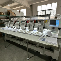 Machine à broder numérique haut de gamme à 12 aiguilles, 1000 tr/min, pour la broderie de casquettes et le broderie de logos sur casquettes