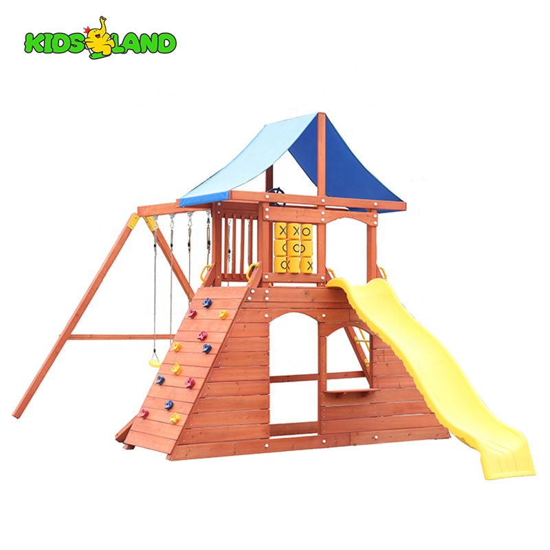 Hội nghị thượng đỉnh tăng chơi centre-Tùy chỉnh trẻ em sân sau sân chơi bằng gỗ Swing Set trẻ em sân chơi ngoài trời