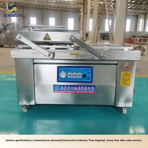 Machine d'emballage <span class=keywords><strong>sous</strong></span> <span class=keywords><strong>vide</strong></span> électrique commerciale automatique à double chambre pour <span class=keywords><strong>charcuterie</strong></span> et poulet rôti 380V50HZ Matière en poudre - Product Image 2