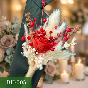 Ramo de Flores Secas de Pampas Artificiales en Forma de Corazón para Decoración de San Valentín, Bodas y Fiestas - Product Image 3