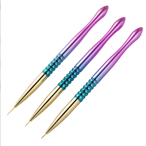 Ensemble de 3 pinceaux doux pour nail art, pinceaux de précision personnalisés pour la peinture de détails fins, pour vernis gel, manucure, design d'ongles - Product Image 3