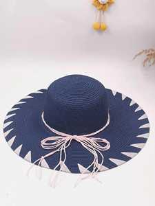 Sombrero Panamá de ala ancha para mujer, sombrero de sol de verano con lazo estilo Bangkok, sombrero de paja plegable de ala ancha para mujer - Product Image 4