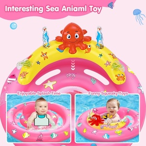 Flotteur gonflable pour bébé en PVC, 31 pouces, rose, avec auvent, siège de sécurité réglable pour enfants - Product Image 6
