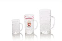 Chope à bière classique de 500 ml - Verre à bière durable en plastique PS personnalisable pour bar et fête - Couleurs et impression de logo personnalisés
