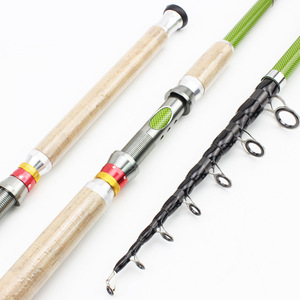 Caña de Pescar Telescópica OEM de 2.1m, 2.4m, 2.7m, 3.0m, 3.6m, con Mango de <span class=keywords><strong>Madera</strong></span> y Carbono, Caña de Spinning Extra Pesada para Pesca de Carpa, Aparejos de Pesca Marítima - Product Image 2