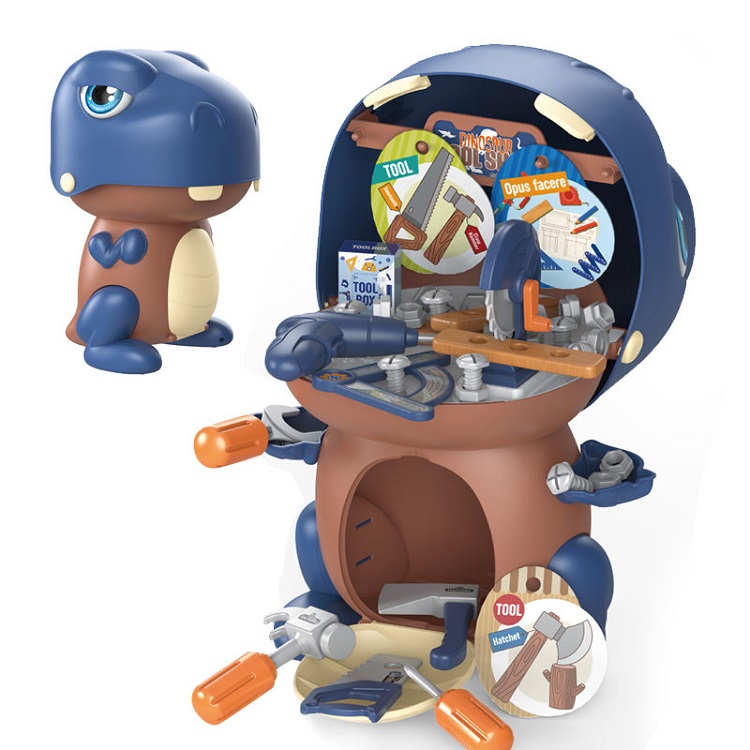 Детские Инструменты, комплект игрушек 2 в 1, мультяшный динозавр, 50 шт., аксессуары, инструмент, игрушки для детей