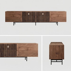 Soporte <span class=keywords><strong>de</strong></span> TV <span class=keywords><strong>de</strong></span> Madera Color Nogal, Mueble <span class=keywords><strong>de</strong></span> TV con Acabado en Nogal para el Hogar, Muebles para Sala <span class=keywords><strong>de</strong></span> Estar - Product Image 2