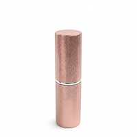 Tube de rouge à lèvres en or rose, conteneur cosmétique en métal, fermeture magnétique, logo personnalisé, emballage de maquillage
