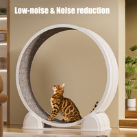 CATSOUL-Tapis de course pour chat, affichage numérique, roue d'exercice silencieuse, détachable, 110cm, ABS, bois