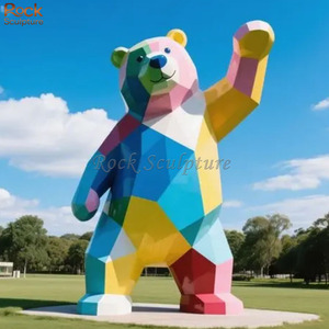 Hình Học gấu thép không gỉ sculpturepark đồ trang trí, trang trí vuông, và tác phẩm nghệ thuật - Product Image 2