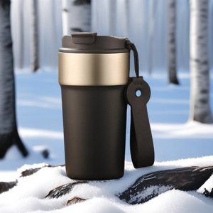 Vaso Térmico de Acero Inoxidable de 500ML al por Mayor, Portátil, de Doble Pared, Aislado al Vacío, Ecológico, Antiderrames, con Tapa 2 en 1 y Popote - Product Image 1
