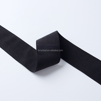 Bande élastique en nylon noir et blanc brillant texturé, largeur 1-5 cm, pour chaussures, chapeaux, pantalons, jupes, soutiens-gorge et bretelles de sous-vêtements