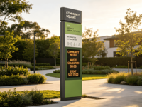 Panneau publicitaire LED pour station-service, affichage des prix, étanche, en acier inoxydable, panneau publicitaire sur pylône, enseigne extérieure personnalisée