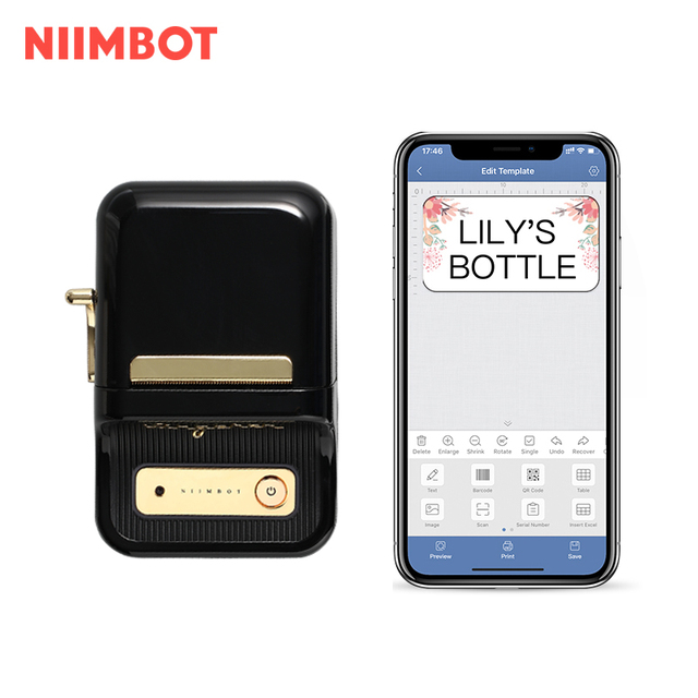 Niimbot B21 Mini Printer Portable Thermal Printer Pocket Sticker Printer Compatible With IOS + Android