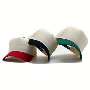 Al por Mayor, 100% Algodón Twill, 5 Unidades, Nueva Calidad OEM, Beige Verde Bicolor, Logotipo Bordado Personalizado, Deportivo, Ajustable, Clásico - Product Image 3