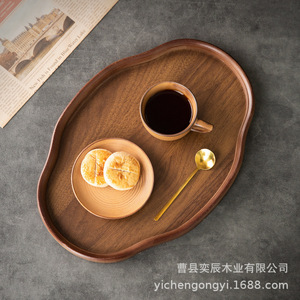 Irregular Wooden <b>Tea</b> <b>Tray</b> For Restaurant Serving Durable Bamboo Pattern - Product Image 4