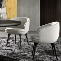 Chaise de salle à manger moderne en cuir véritable de style italien, fauteuil avec accoudoirs en mousse élastique haute densité, pour salon, hôtel, restaurant