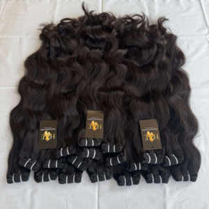 Suelto onda profunda rizado indio pelo crudo visón cuerpo onda Natural templo pelo Remy grado cabello humano paquetes - Product Image 1