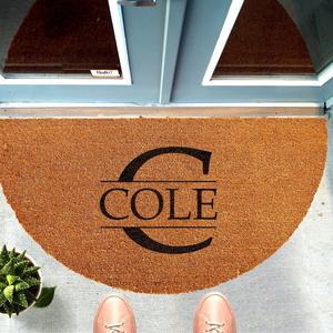 Outdoor Semi <b>Circle</b> Half Moon Round Coir Rug - Product Image 6