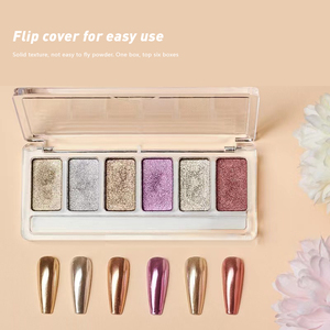 ผงกระจกเคลือบเงาสำหรับเล็บผงเคลือบเงาโครเมียมดีไซน์แบบมืออาชีพพร้อมวัสดุเลื่อมแวววาวสีสันสดใส - Product Image 2