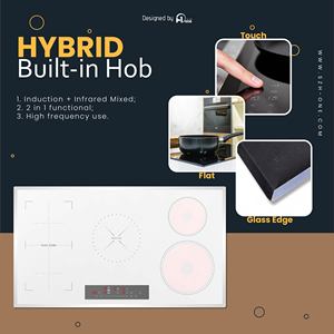 36 ''được xây dựng trong lai nồi 10000W công suất cao 5 đầu đốt Flex khu vực được xây dựng trong bếp cảm ứng + gốm HOB bếp điện - Product Image 5