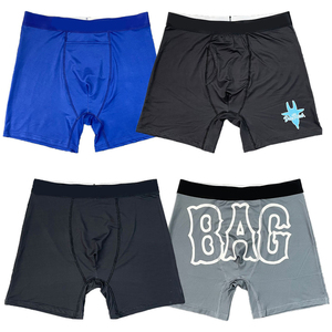 Calzoncillos bóxer para hombre CELINNE, paquete de 6, color liso, tiro medio, algodón transpirable, ropa interior masculina con logo estampado en la cintura - Product Image 3