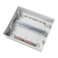 Boîte de jonction électrique en plastique étanche IP65 QHECO 4-18 voies avec disjoncteur MCB 110V 100A, boîte de distribution extérieure