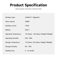 Sensor Inteligente para Puerta/Ventana Tuya WiFi con Alarma Audiovisual y Control por Aplicación