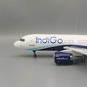 47cm 1/150 Scale IndiGo Airlines Airbus 320 A320 Modèles d'avion en résine avec Led et roues - Product Image 2
